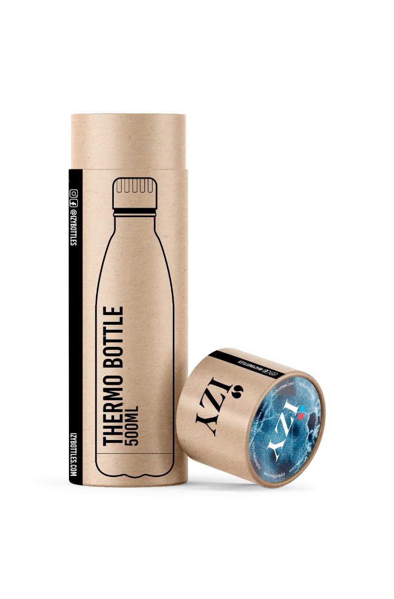 Thermosfles 0.5L, RVS, Marmer Blauw - IZY | Original Collection