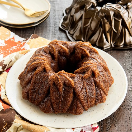 Tulband Bakvorm "Harvest Leaves Bundt Pan" - Nordic Ware | Fall Harvest Bronze