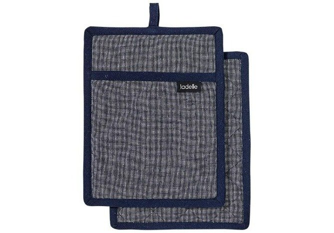 Pannenlap, Set van 2, Donkerblauw – Ladelle | Eco Recycled