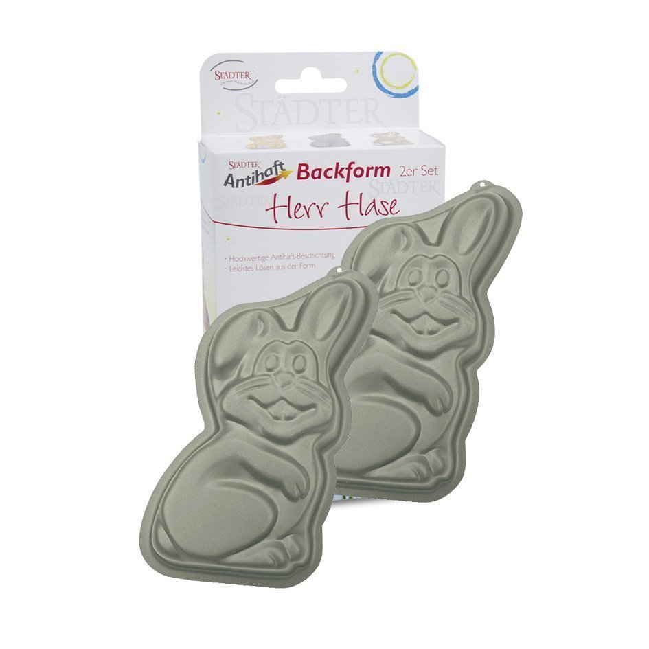 Set van 2 bakvormen, haasje / konijn - Städter