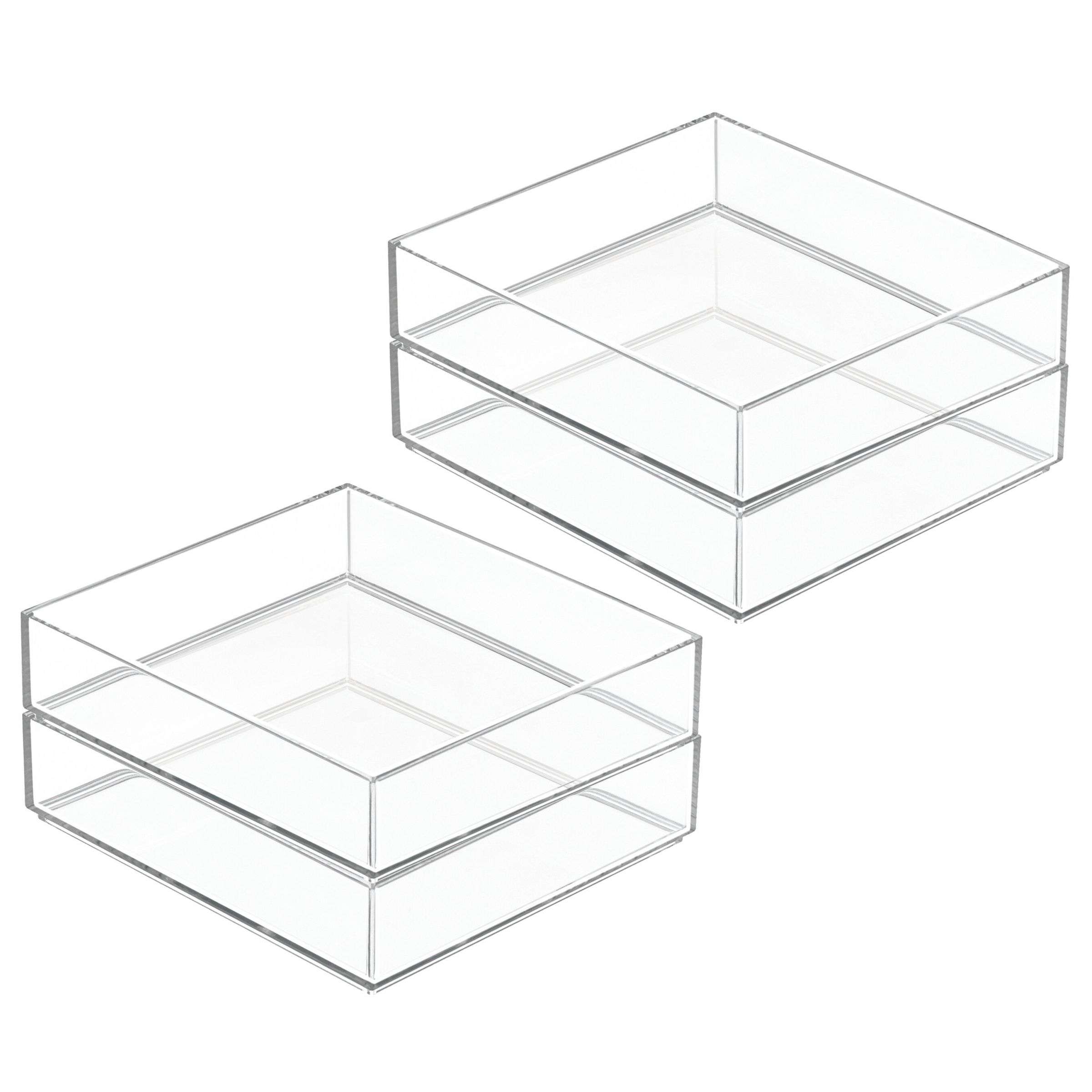 Lade Organizer, Make-up Organizer, 20.3 x 20.3 x 5.1 cm, Transparant, Kunststof - iDesign | Clarity