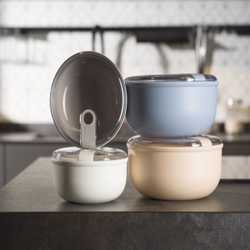 Lunchbox, Rond, Grijs, 1.8 L - Omada | Pull Box