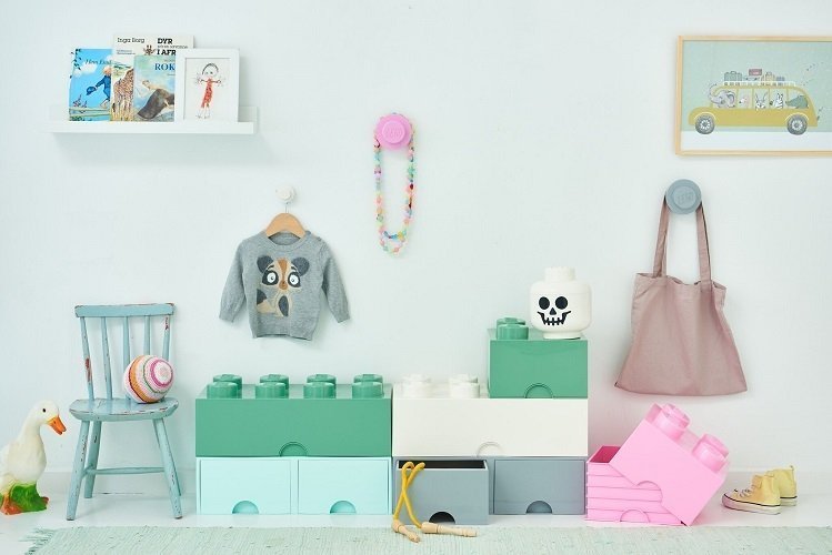 Wandhaken set van 3, Pastel - LEGO
