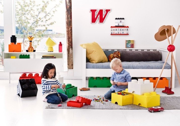 Opberglade Brick 8, Geel - LEGO