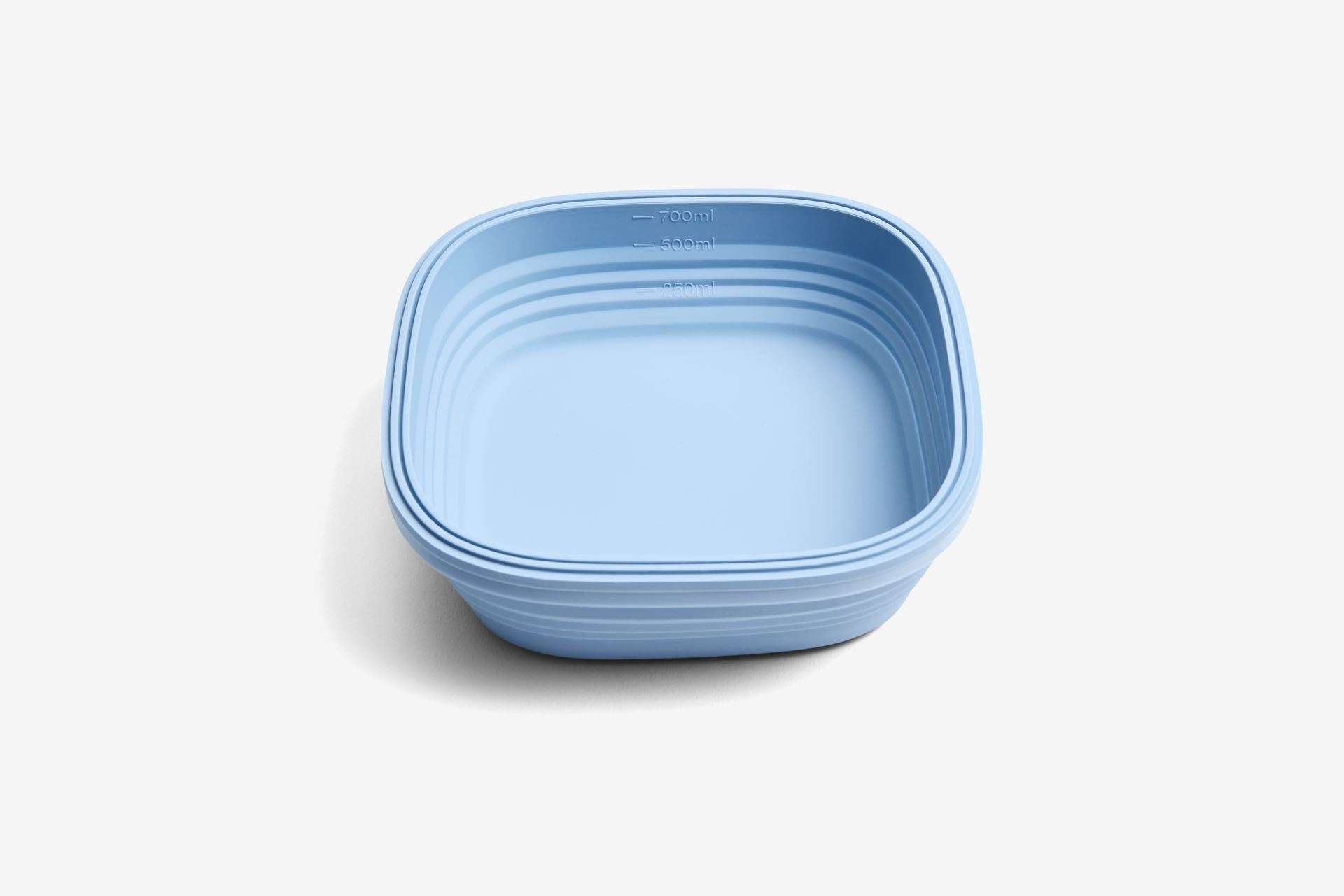 Lunchbox Junior, Steel - 700ml - Blauw - Opvouwbaar | Stojo