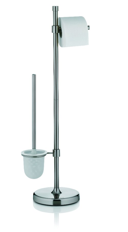 Wega Toiletrol en wc-bostel Houder - Zilver - Kela