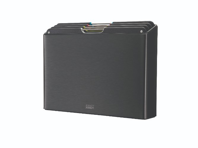 Folio Steel Snijplank Set van 4 Stuks - Zwart - Joseph Joseph