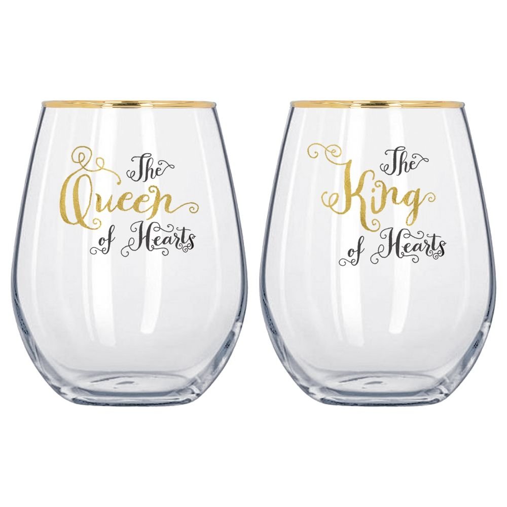 His & Hers Glazen, Set van 2 Stuks, 0.59 L - V&A | Alice in Wonderland