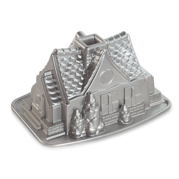 Bakvorm "Gingerbread House pan" - Nordic Ware | Sparkling Silver Holiday