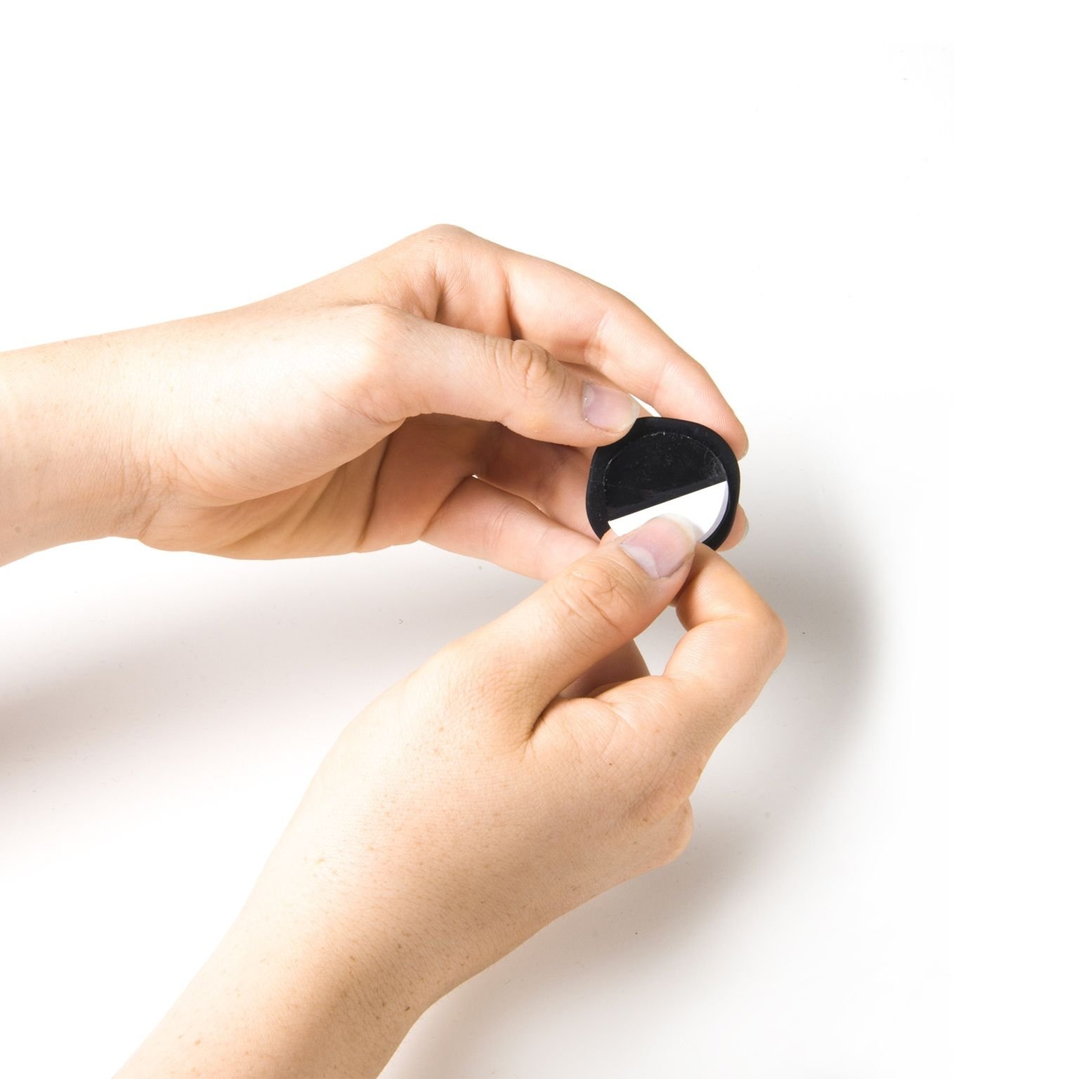 6-delige Set kabelhouders, Zwart/Wit - Kunststof - Celly