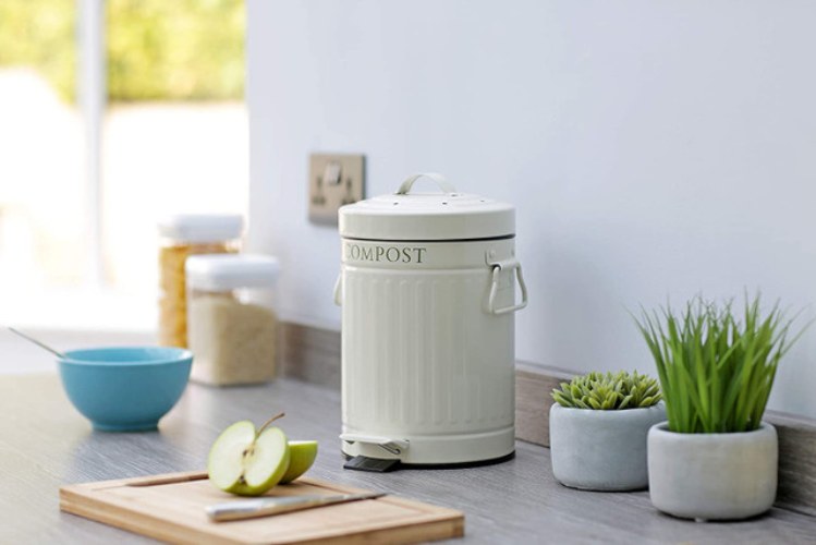KitchenCraft Metal Worktop Compost Bin
