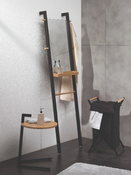 Oak Bijzettafel - Hout - Zwart - Kela