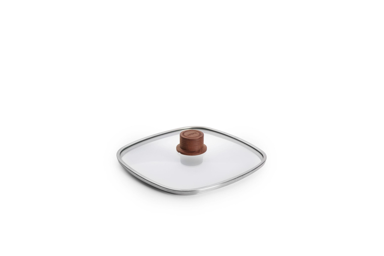 Veiligheidsglas Deksel, Vierkant, 24 x 24 cm, Beukenhout - Woll | EcoLogic QXR