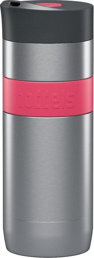 Thermosbeker, 0.37 L, Frambozen Rood, Dubbelwandig, Vacuüm Geïsoleerd - Boddels | Koffje