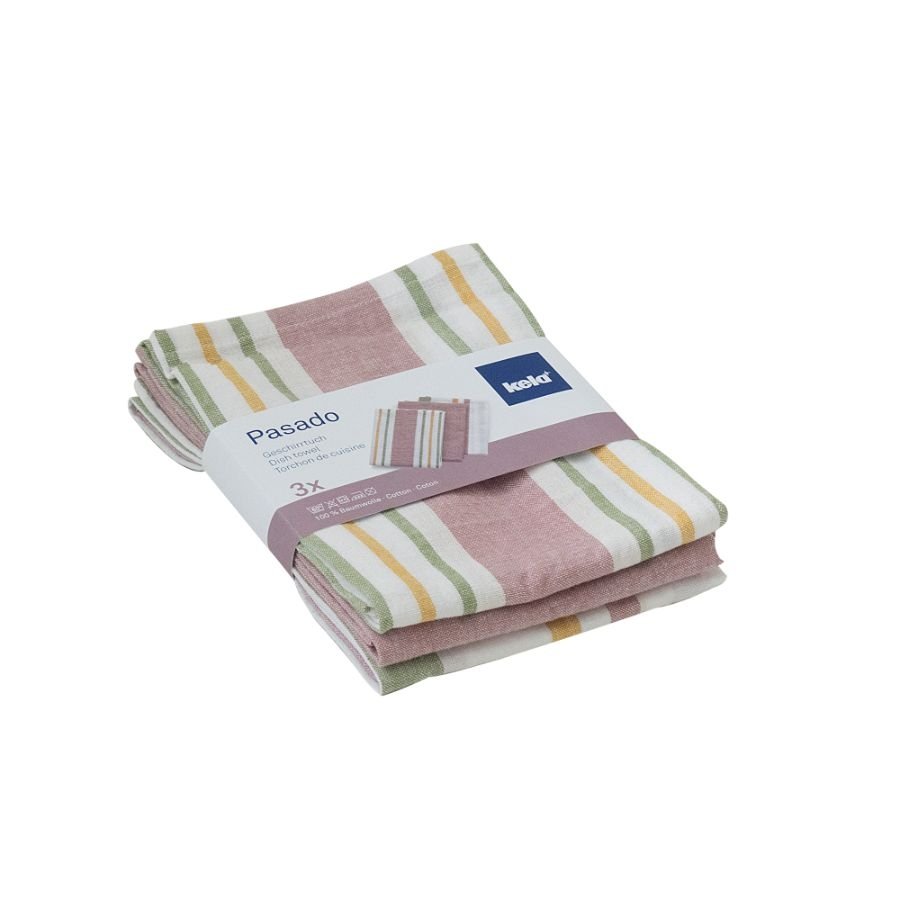 Theedoeken Set, Oud Roze - Kela | Pasado