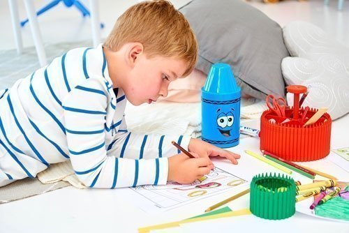 Krijtvorm Opbergdoos 4 liter. Blauw - Polypropyleen - Crayola