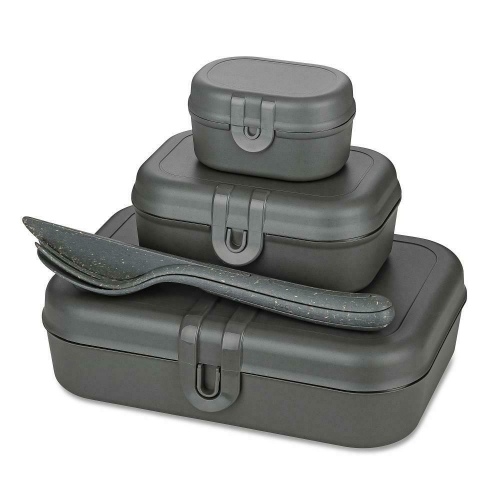 Lunchbox- en Bestekset, Organic, As Grijs - Koziol | Pascal Ready