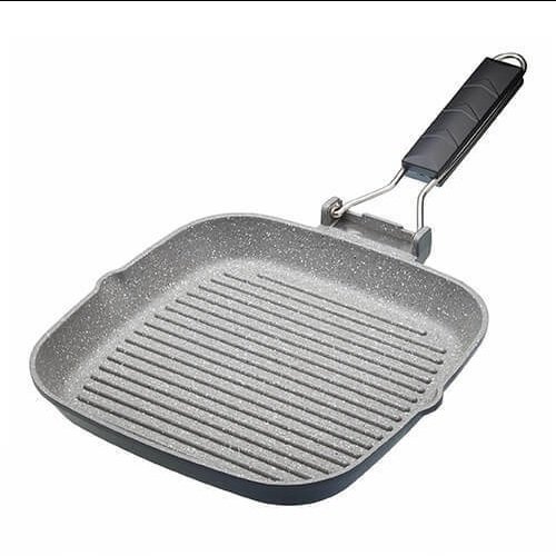 Gietaluminium Grillpan 20cm - Opvouwbaar Handvat - MasterClass