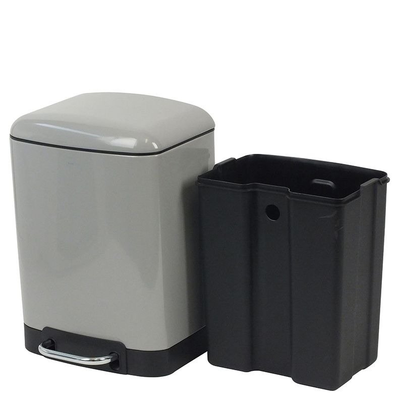 Afvalemmer, RVS, Zwart, 30 L - Kela | Davino