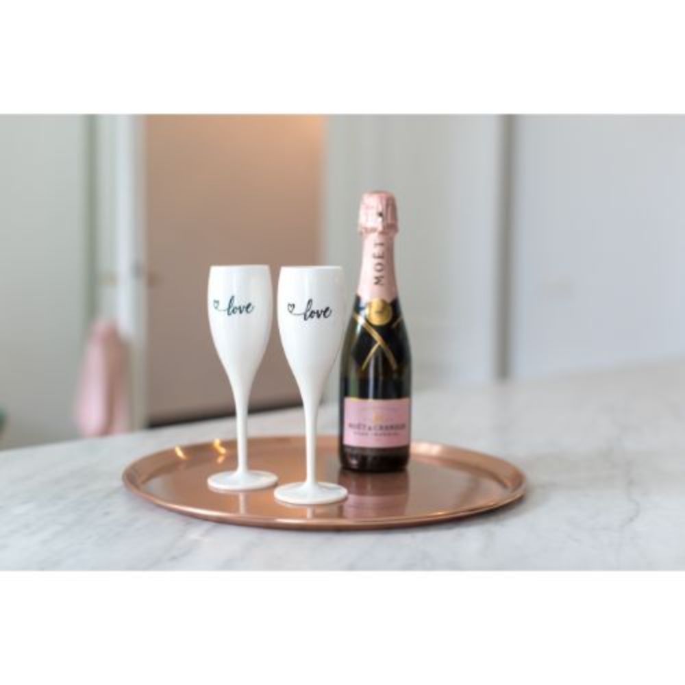 Champagneglas, 0.1 L, Set van 2, Organic, 'Love' - Koziol | Cheers No. 1