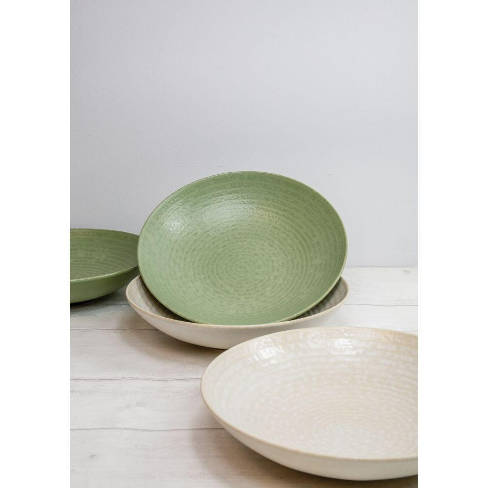 Pastakom, Set van 4 Stuks, 22 x 5 cm, Groen en Wit - KitchenCraft