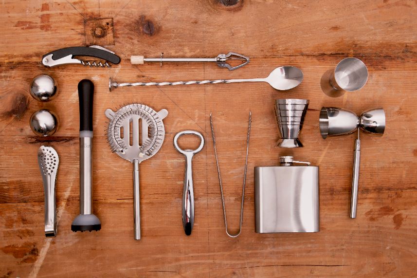 Cocktail Lepel met Stamper, 28 cm, RVS - BarCraft