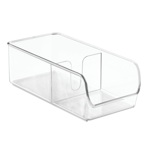 Open Opbergbox met 2 Vakken, 25.9 x 12.7 x 8.9 cm, Kunststof, Transparant - iDesign | Linus