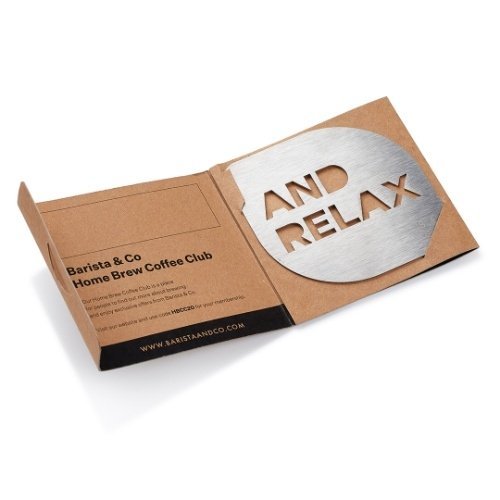 Cacao Sjabloon 'And Relax', Zilver - Barista & Co