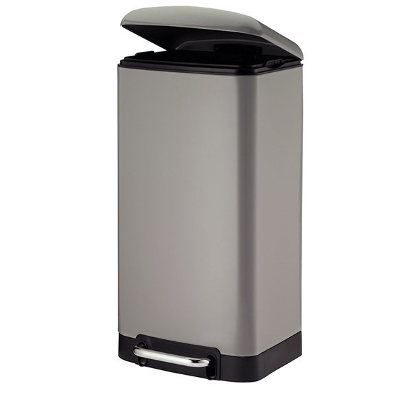 Afvalemmer RVS Grijs, 30 L - Kela | Davino