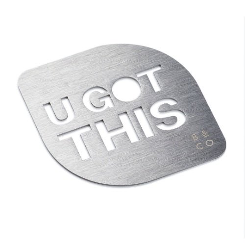 Cacao Sjabloon 'U Got This'. Zilver - Barista & Co