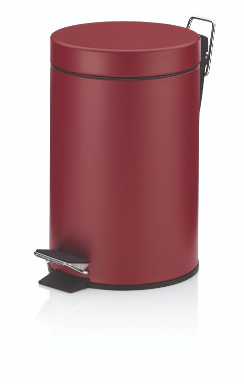 Pedaal Afvalemmer Monaco - 3 liter - Frambozen Rood - Kela