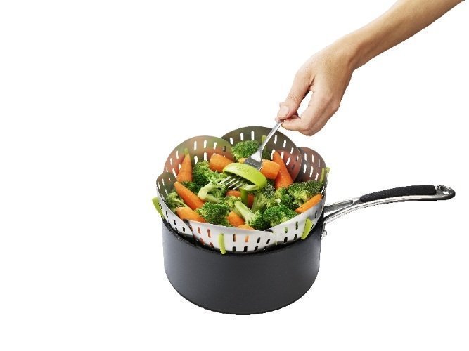 Bloom Steel Stomer Opvouwbaar - RVS - 16 cm - Joseph Joseph