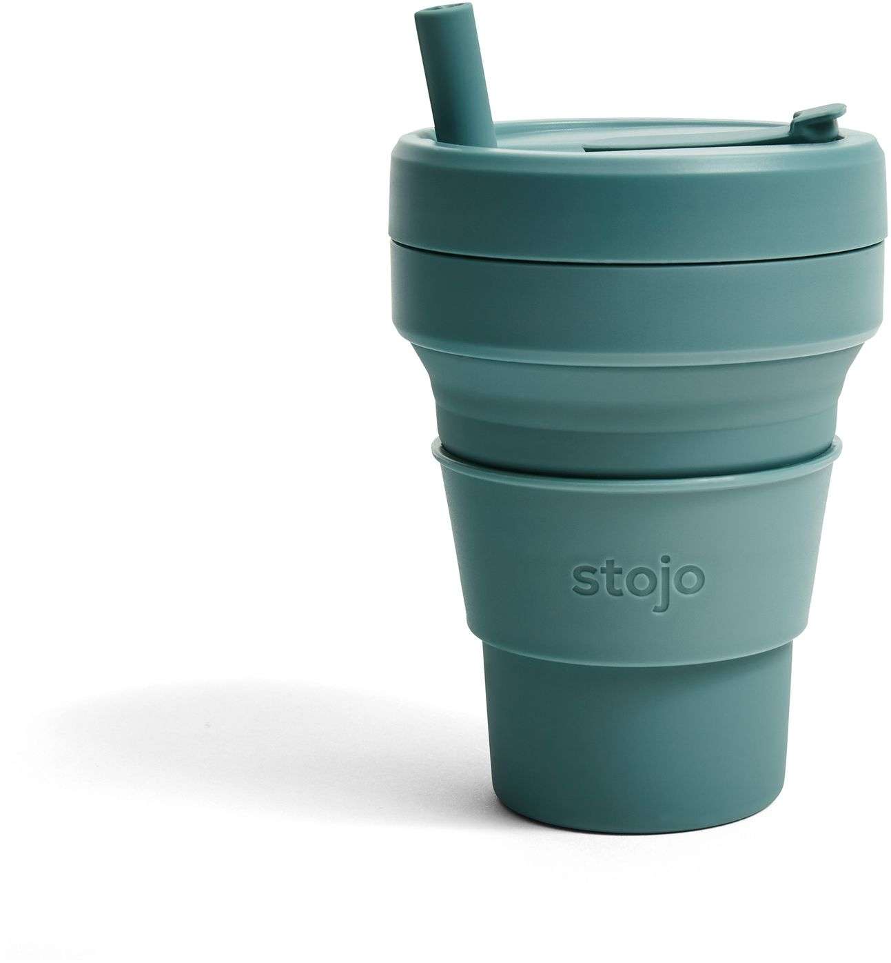 Biggie Cup, Eucalyptus - 470 ml - Koffiebeker - Drinkbeker - Turquoise - Opvouwbaar | Stojo