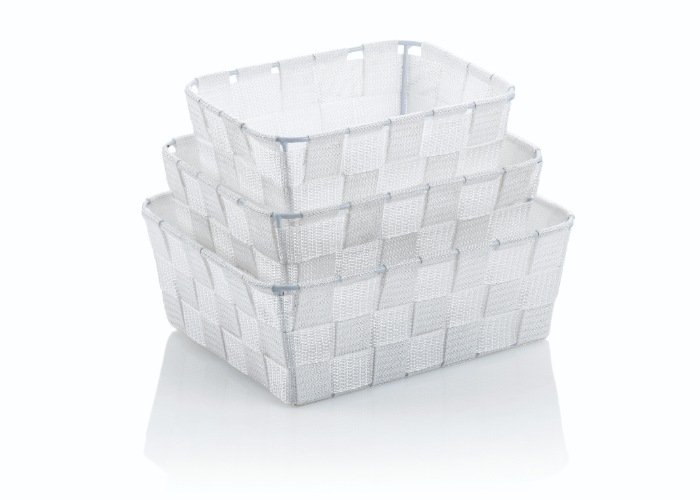 Alvaro Mand Set van 3 Stuks - Wit - Kela