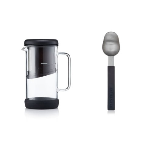 One Brew Cafetière met Scoop Koffie Maatschep. Giftset. Zilver - Barista & Co