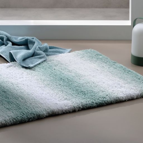 Badmat, 100 x 60 cm, Polyester, Rots Grijs - Kela | Ombre