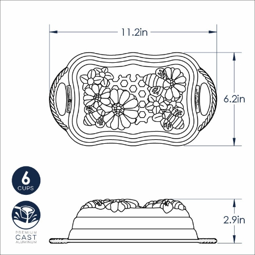 Bakvorm "Honeycomb Loaf Pan" - Nordic Ware | Premier Gold