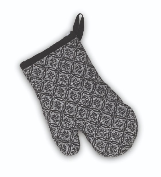 Ovenhandschoen, Zwart/Wit Patroon - Kela | Gianna