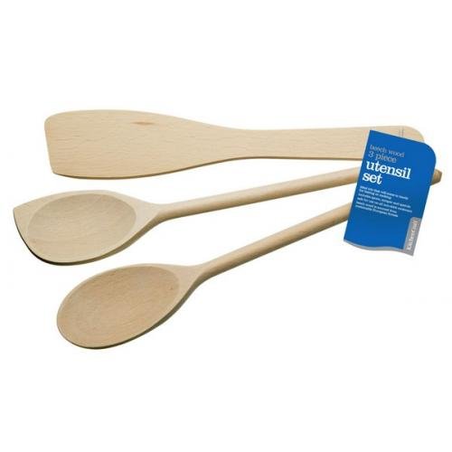 Set van 3 houten lepels / keukengerei - Kitchen Craft