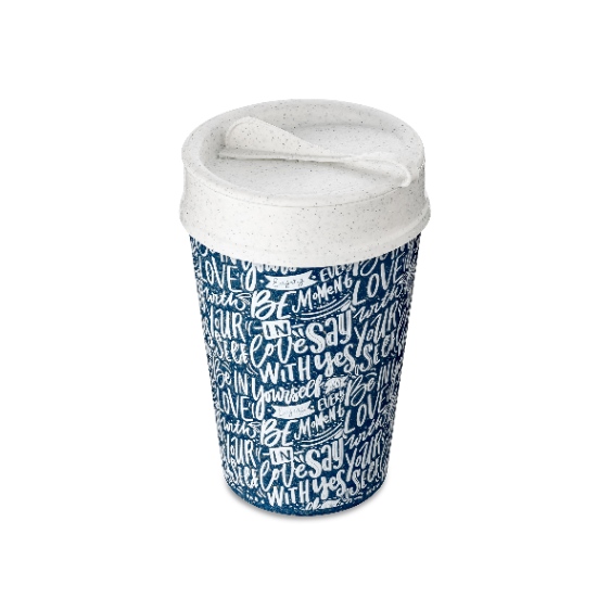 Dubbelwandige Koffiebeker met Deksel, 0.4 L, Organic, Love Letters - Koziol | Iso To Go