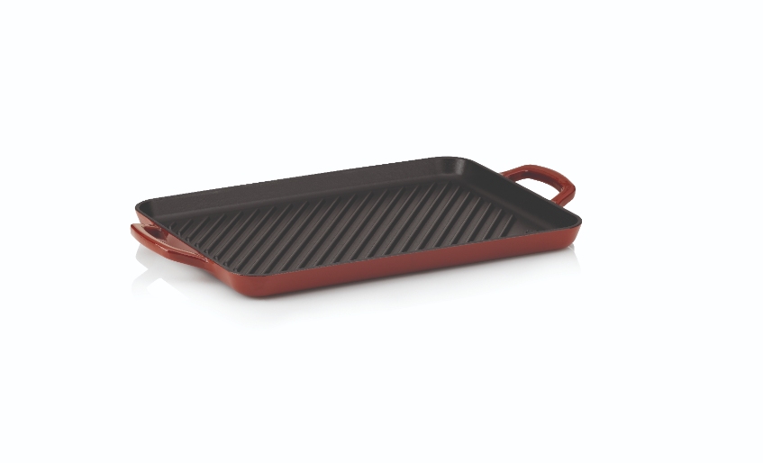 Grillplaat, Gietijzer, Rood, 25 x 35 cm - Kela | Calido
