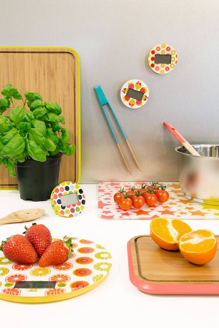 Digitale Kookwekker, Magnetisch, Ø7 cm, Stippen - Pebbly