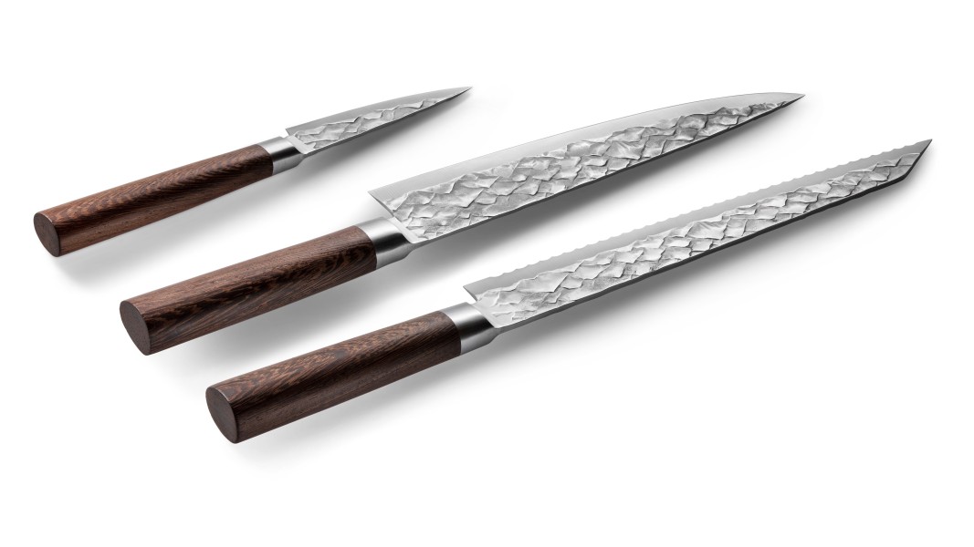 Messenset, 3-delig, Duits staal, 3D bergpatroon | BARE Cookware