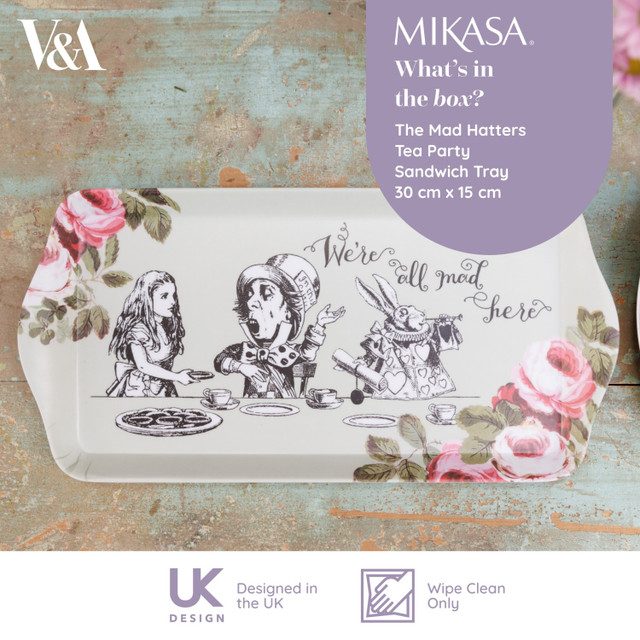 Mikasa x V&A Alice in Wonderland Melamine Serving Tray - 31x15cm
