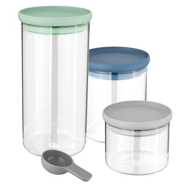 Bewaardozen Set van 3 - Glas - BergHOFF | Leo