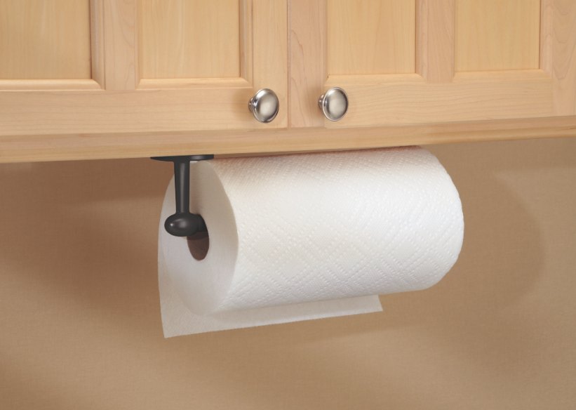 Keukenrolhouder, 35.6 cm, Hangend, RVS, Zwart - iDesign | Orbinni