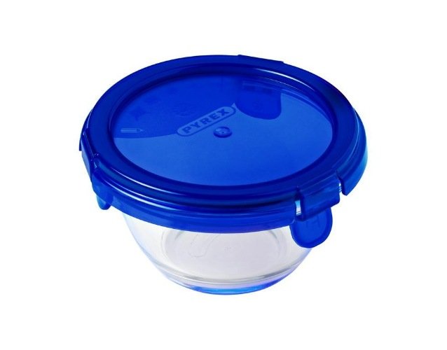 Cook & Go Ronde Schaal Met Deksel - Set van 5 Stuks - Blauw - Pyrex