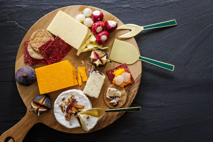 Kaasmessen, Set van 3 Stuks, RVS, Goud, Smaragdgroen Emaille Handvat, 15.5 CM - Artesà