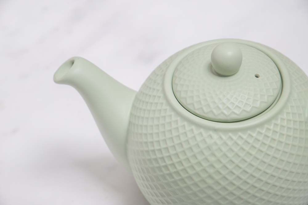 Theepot Globe - Met Textuur - 900ml - Incl Theefilter - Groen - Londen Pottery