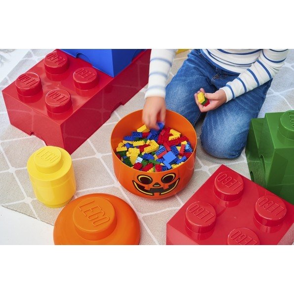 Opbergbox Iconic Hoofd Pompoen 16 cm, Oranje - LEGO